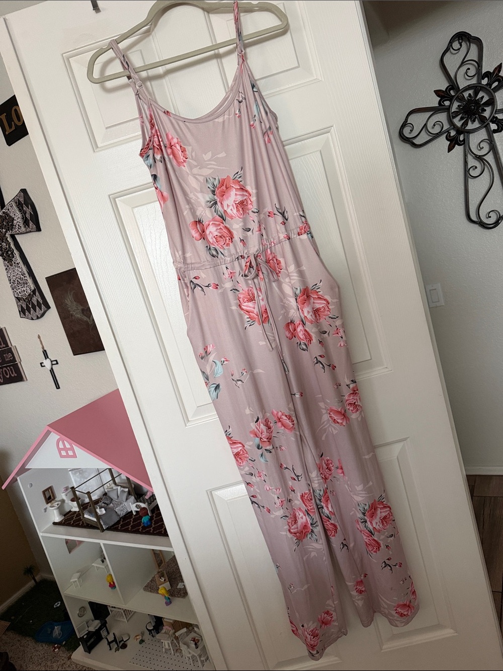 Floral Spaghetti-Strap romper